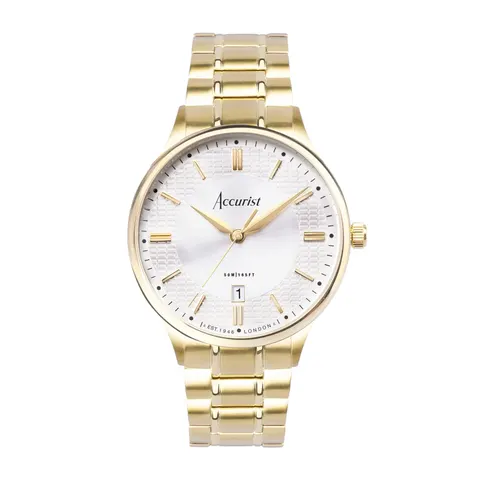 Accurist Classic Brown Leather White Dial