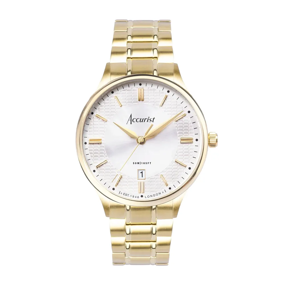 Accurist Classic Brown Leather White Dial 73008