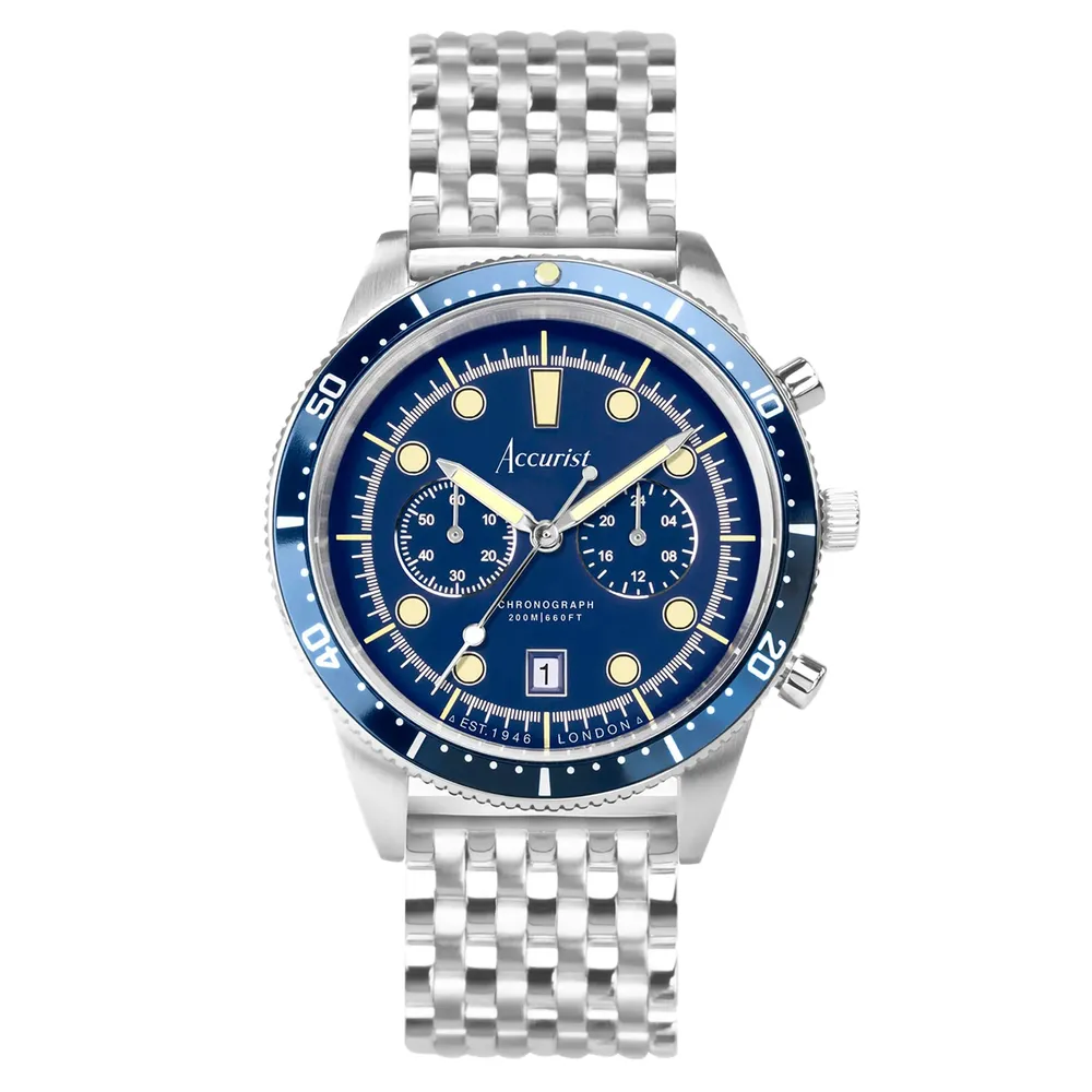 Accurist Dive Stainless Steel Blue Dial 72004