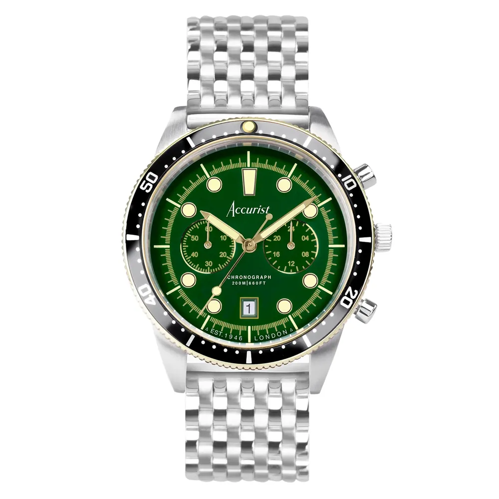 Accurist Dive Stainless Steel Green Dial 72003