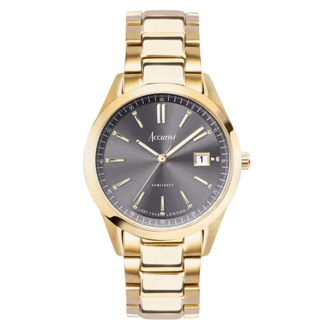 Accurist Everyday Yellow Gold Grey Dial
