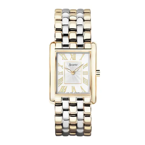 Accurist Rectangle Bicolour White Dial