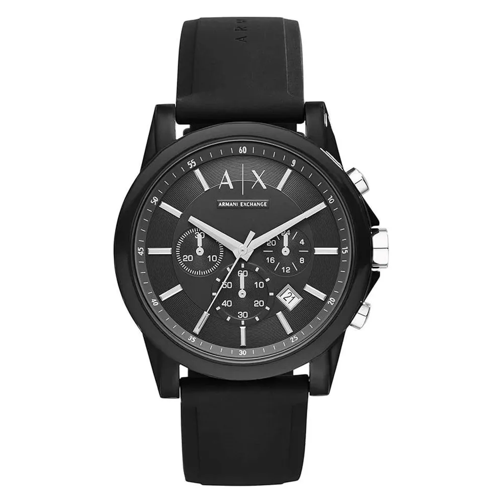 Armani Exchange Chronograph Black Silicone AX1326