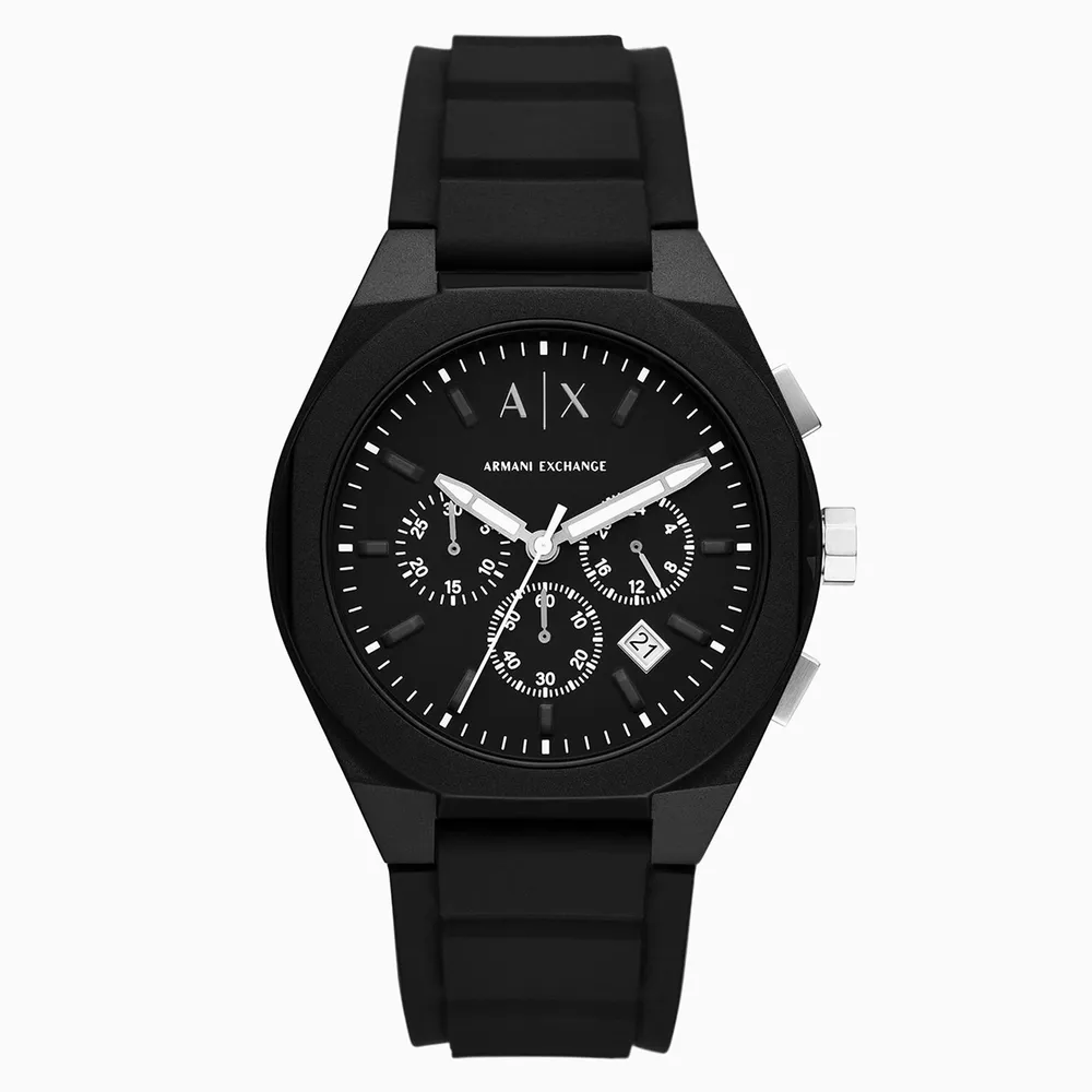 Armani Exchange Sync Chronograph Black Silicone AX4161