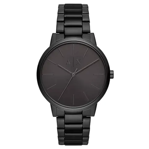 Armani Exchange Three-Hand Black Steel