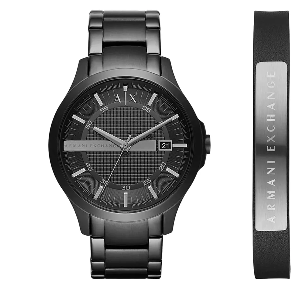 Armani Exchange Three-Hand Date Black Stainless Steel AX7101