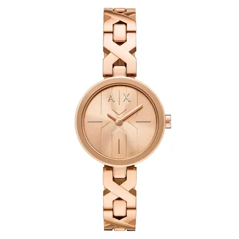 Armani Exchange Two-Hand Rose Gold-Tone Stainless Steel