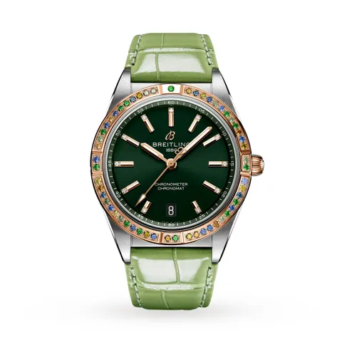 Breitling Chronomat Automatic 36 South Sea Green Leather Strap