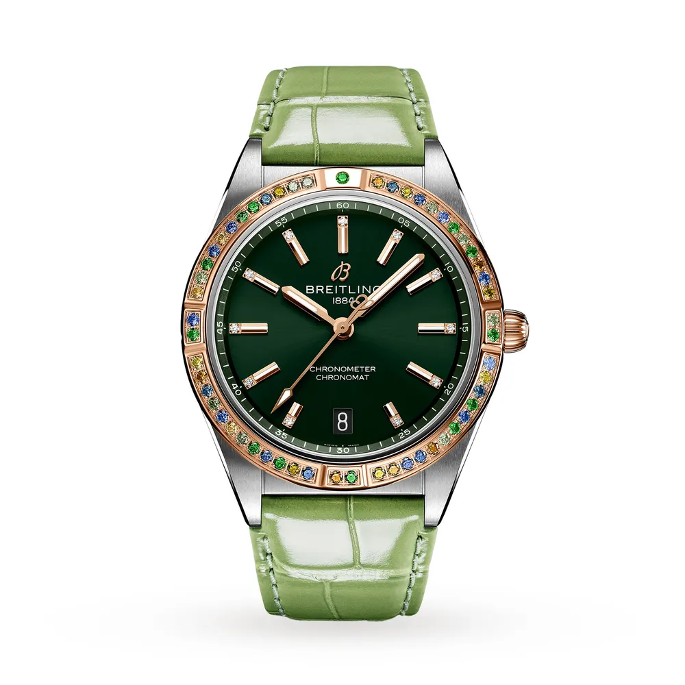Breitling Chronomat Automatic 36 South Sea Green Leather Strap U10380611L1P1
