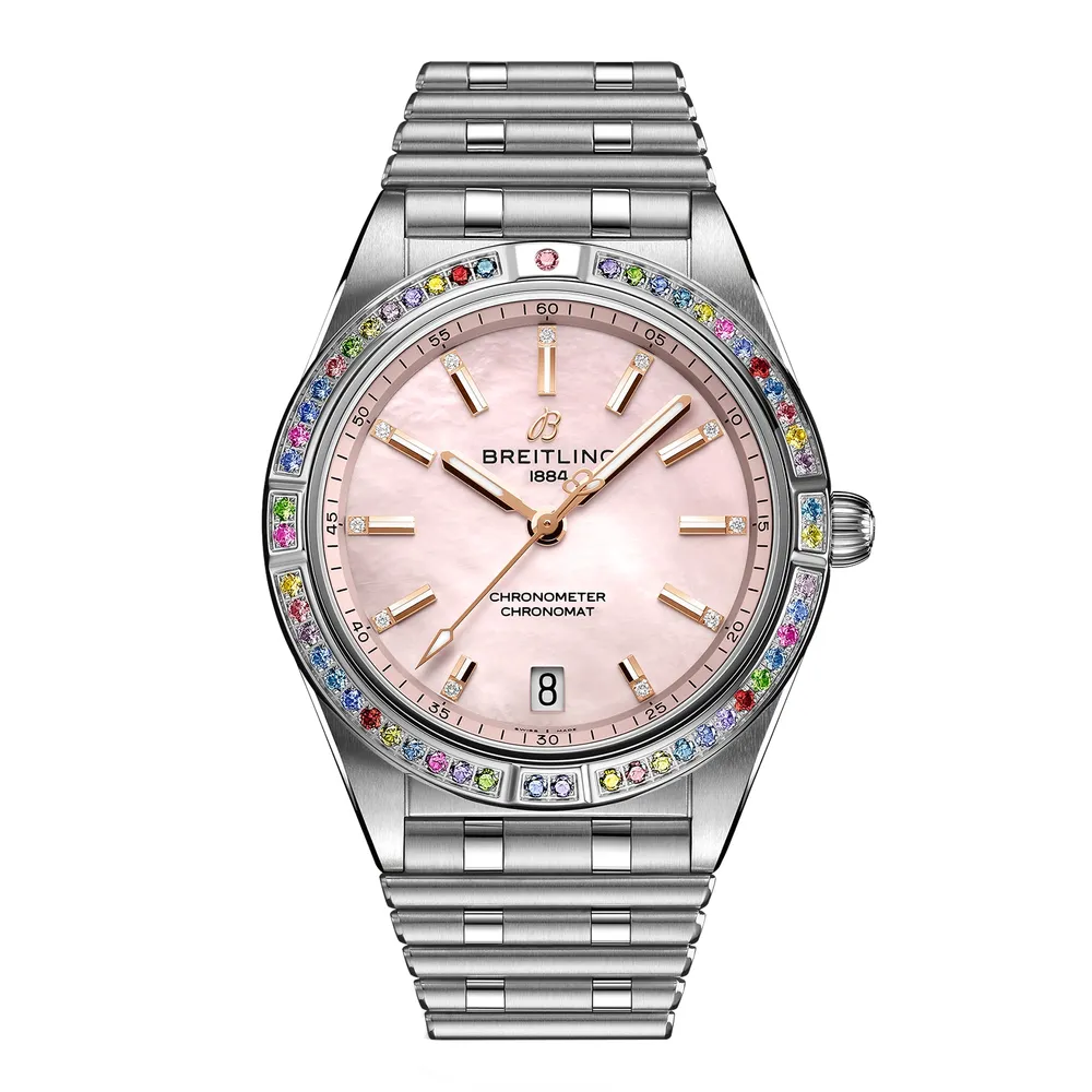 Breitling Chronomat Automatic 36 South Sea Pink Stainless Steel Bracelet G10380BB1K1G1