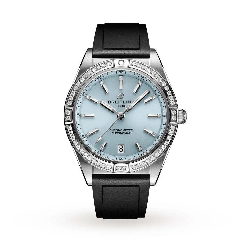 Breitling Chronomat Automatic 36 Stainless Steel & 18k grey gold Rubber Strap - Ice Blue G10380591C1S1