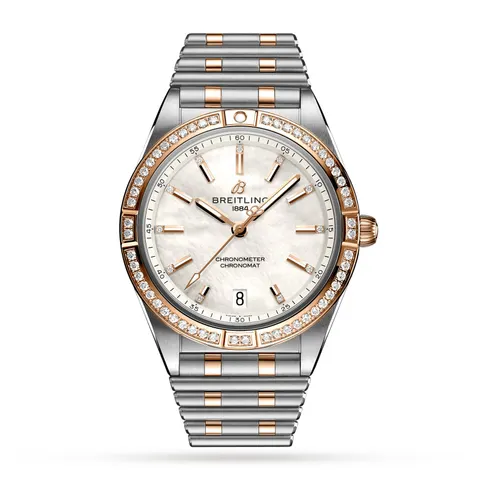 Breitling Chronomat Automatic 36 Stainless Steel & 18k Red Gold (Gem-set) - Mother of Pearl
