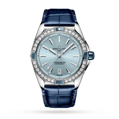 Breitling Super Chronomat Automatic 38 Blue Leather Strap