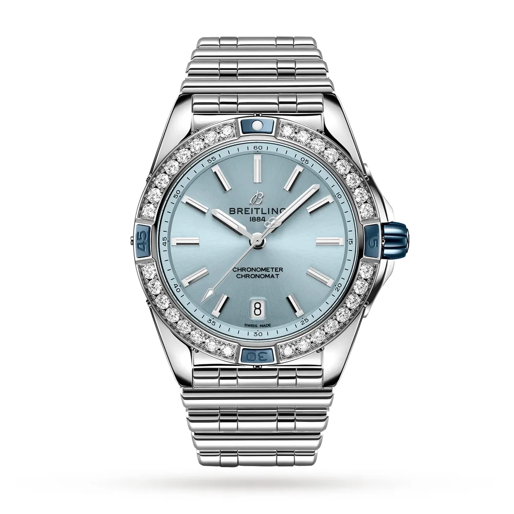 Breitling Super Chronomat Automatic 38 Blue Stainless Steel Bracelet A17356531C1A1