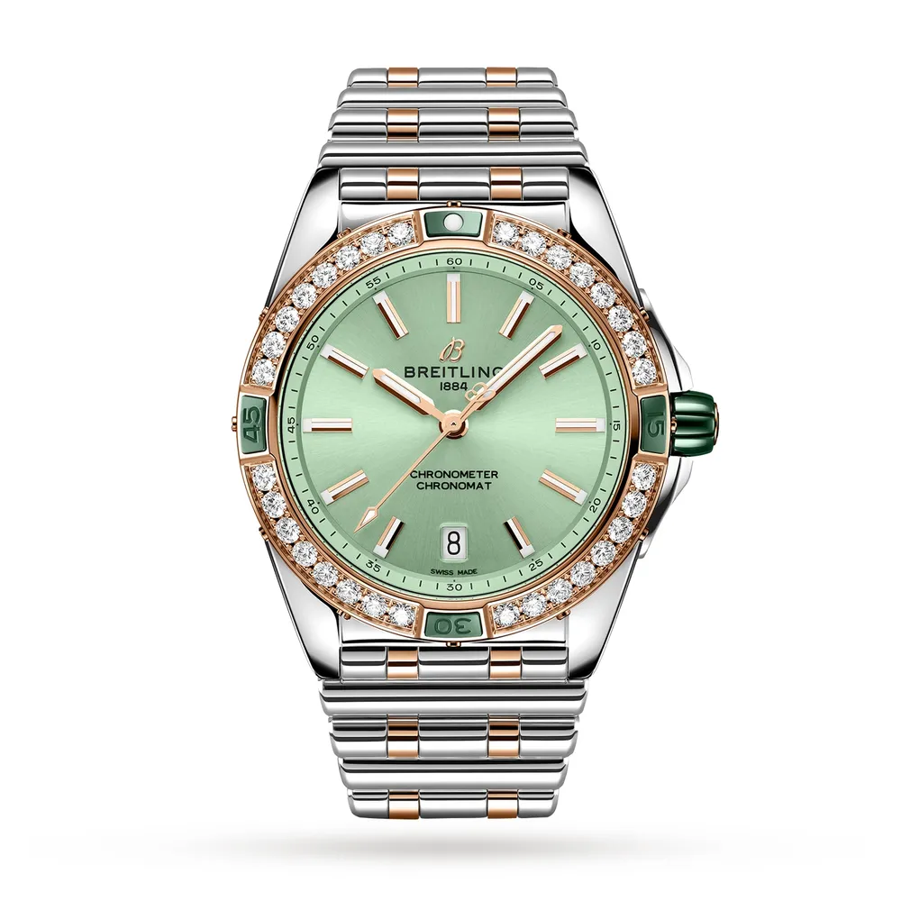 Breitling Super Chronomat Automatic 38 Green Stainless Steel & 18ct Rose Gold U17356531L1U1