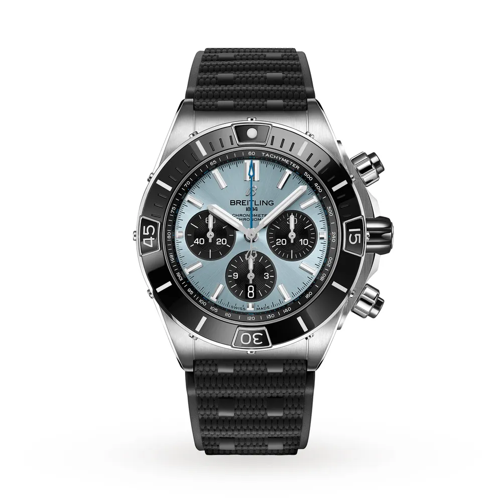 Breitling Super Chronomat B01 44 Stainless Steel & Platinum - Ice Blue PB0136251C1S1