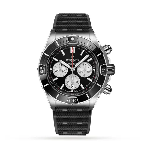 Breitling Super Chronomat B01 44 Stainless Steel Rubber Strap