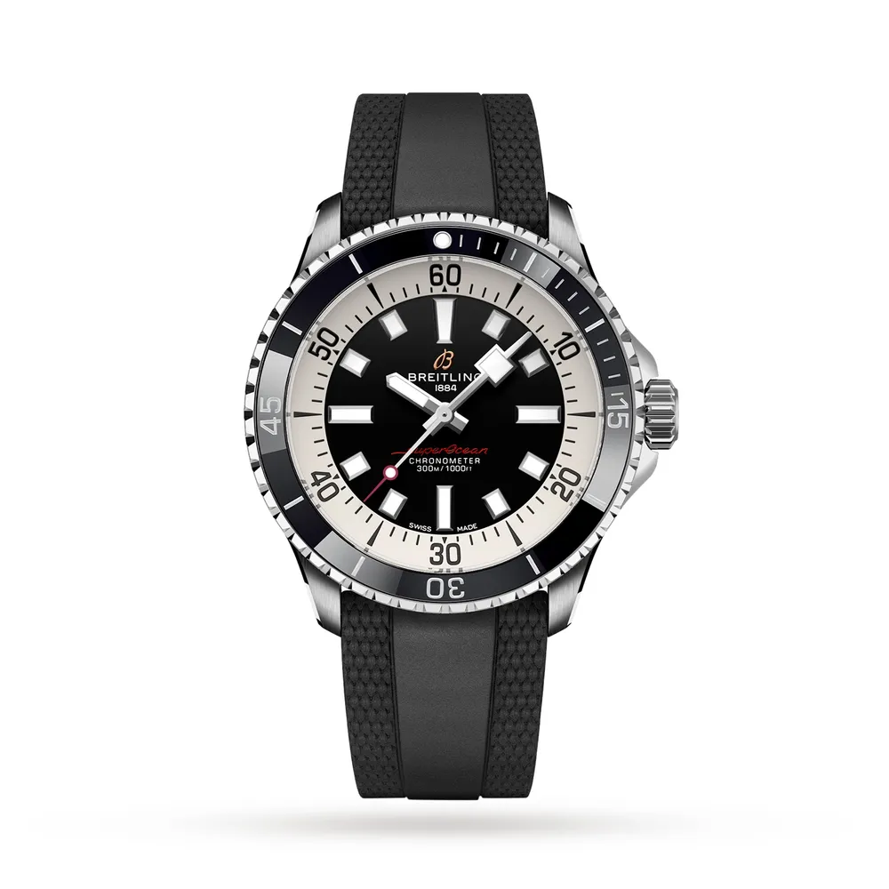 Breitling Superocean Automatic 42 Stainless Steel Rubber Strap A17375211B1S1