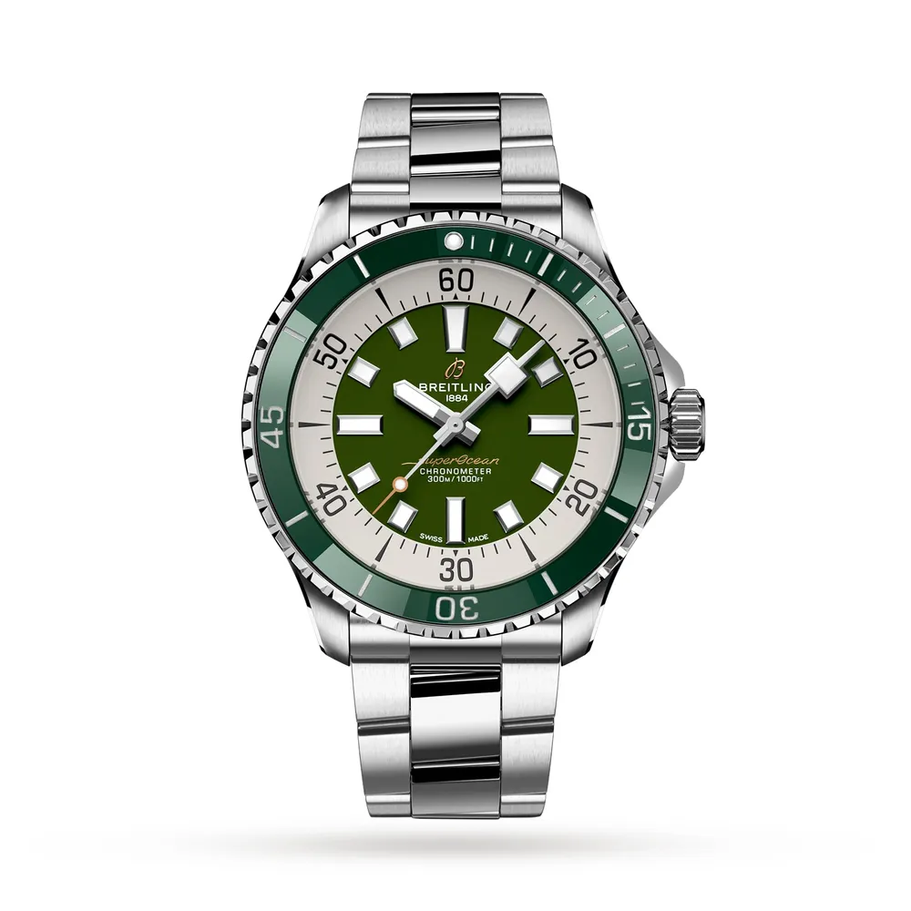 Breitling Superocean Automatic 44 Stainless Steel - Green A17376A31L1A1
