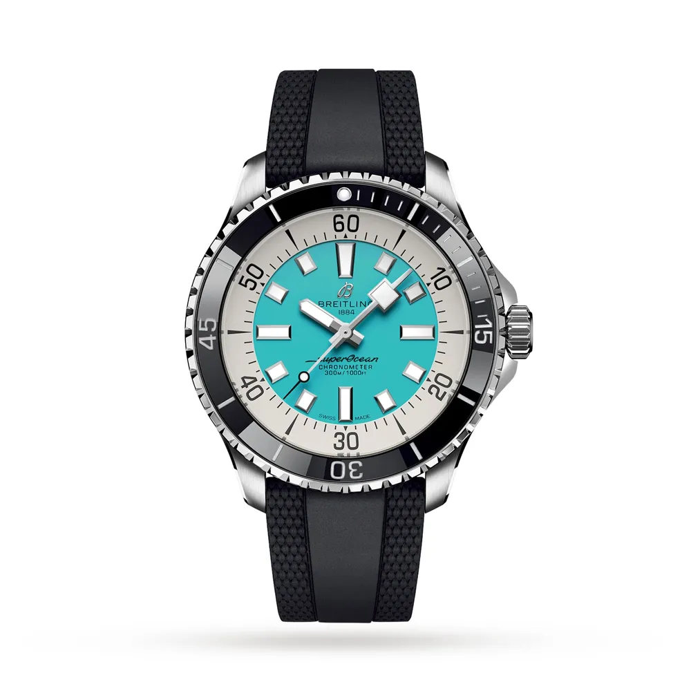 Breitling Superocean Automatic 44 Stainless Steel Rubber Strap A17376211L2S1