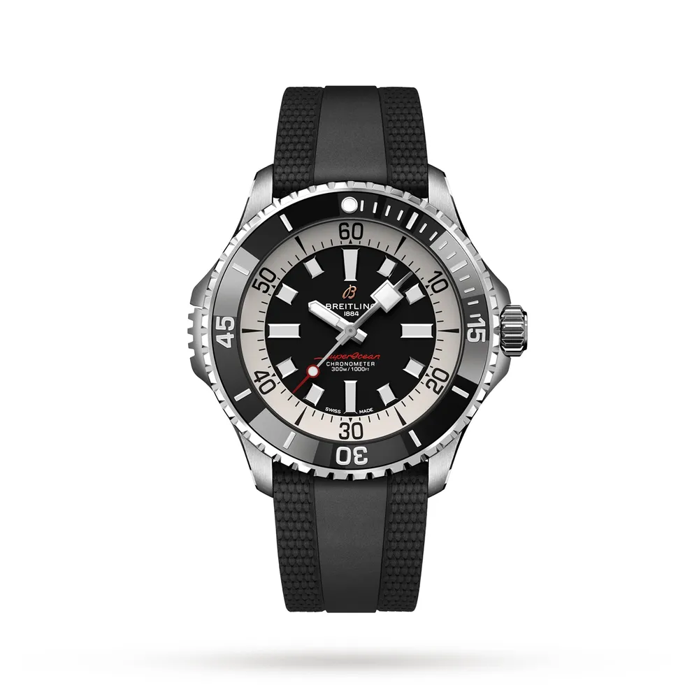 Breitling Superocean Automatic 46 Stainless Steel Rubber Strap A17378211B1S1