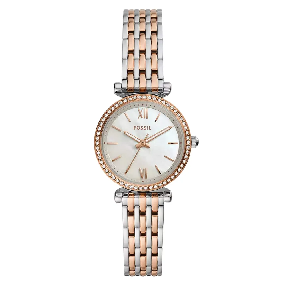 Fossil Carlie Mini Three-Hand Two-Tone Stainless Steel ES4649
