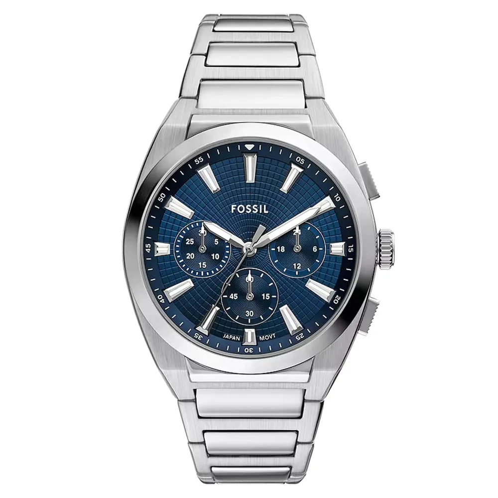 Fossil Everett Stainless Steel Blue Chronograph FS6104