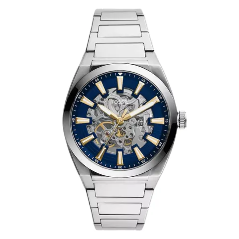 Fossil Everett Stainless Steel Blue Dial