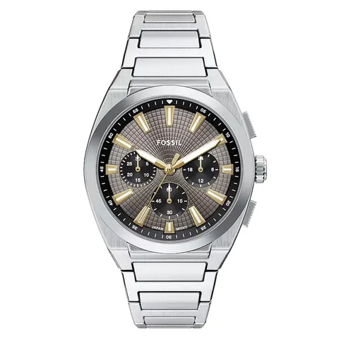 Fossil Everett Stainless Steel Grey Dial