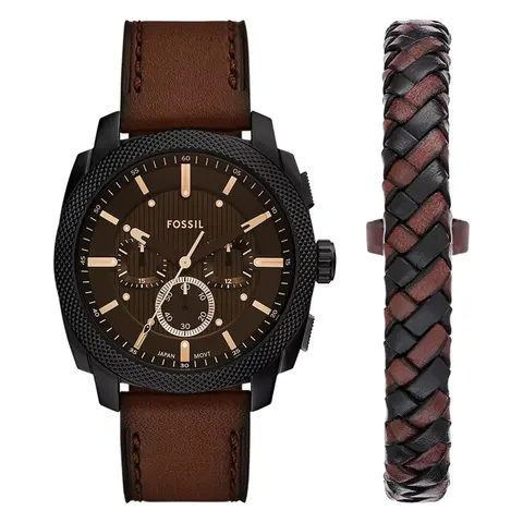 Fossil Machine Brown Leather