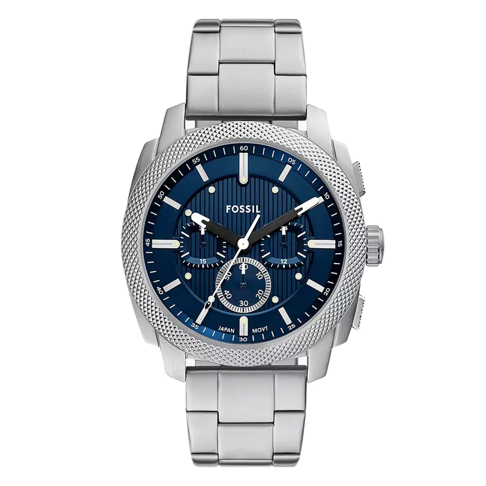 Fossil Machine Stainless Steel Blue Chronograph FS6096