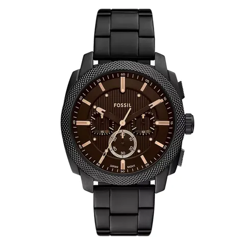 Fossil Machine Stainless Steel Brown Chronograph