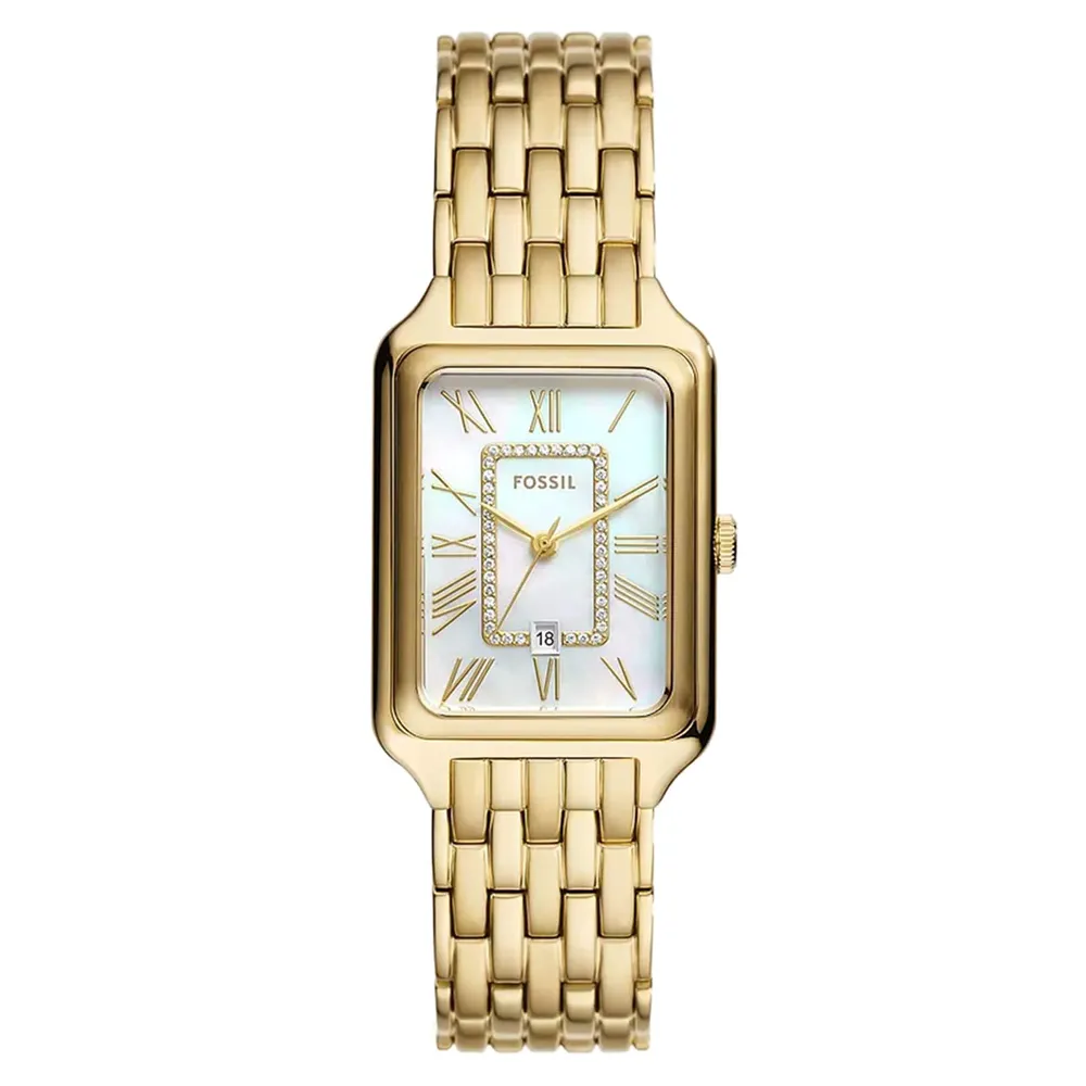 Fossil Raquel Three-Hand Date Gold-Tone Stainless Steel ES5304