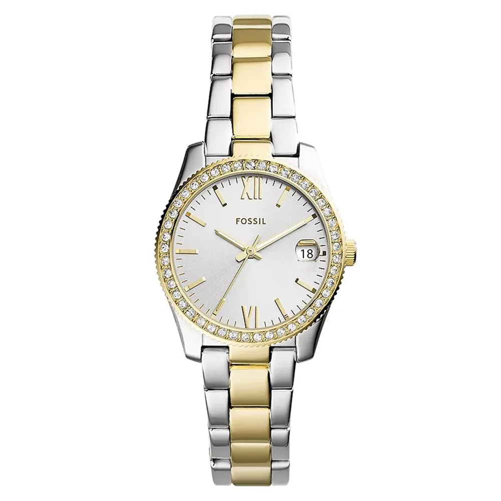 Fossil Scarlette Mini Three-Hand Date Two-Tone Stainless Steel ES4319