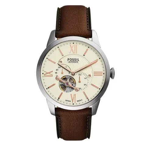 Fossil Townsman Automatic Brown Leather