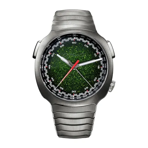 H. Moser & Cie Streamliner Flyback Chronograph Automatic Matrix Green Fumé