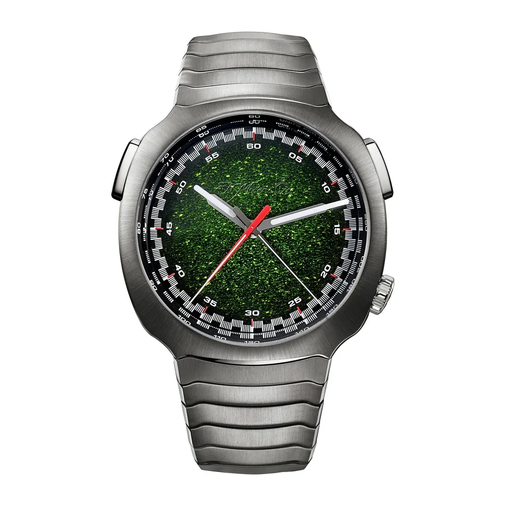 H. Moser & Cie Streamliner Flyback Chronograph Automatic Matrix Green Fumé 6907-1205