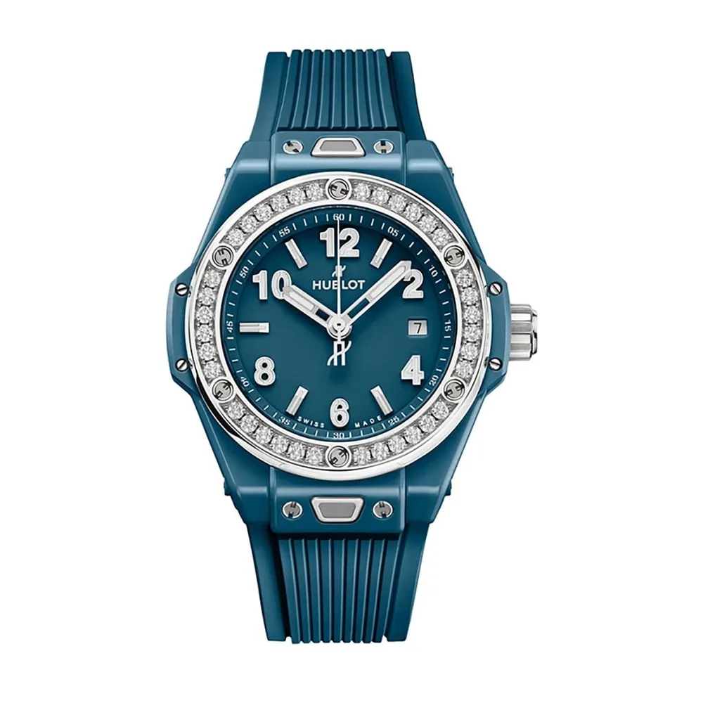 Hublot One Click Petrol Blue Ceramic Diamonds 485.ES.5171.RX.1204