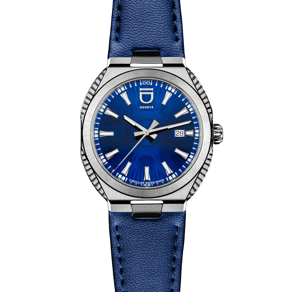 ID Genève Circular S Blue Dial Fluted Sides 2020.123G