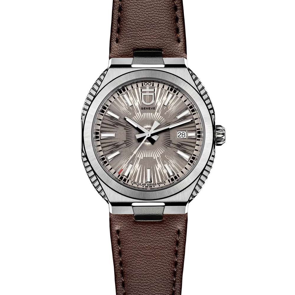 ID Genève Circular S Gray Dial Fluted Sides 2020.128G