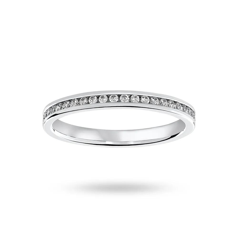 18 Carat White Gold 0.33 Carat Brilliant Cut Channel Set Full Eternity Ring
