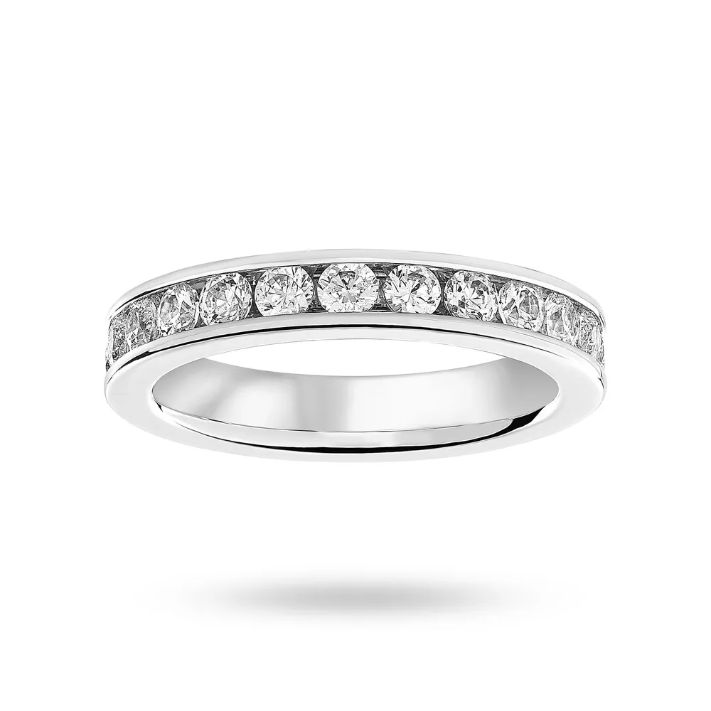 18 Carat White Gold 1.50 Carat Brilliant Cut Channel Set Full Eternity Ring - Ring Size L.5