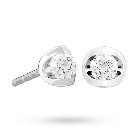 Goldsmiths 18ct Gold 0.50ct Tension Set Canadian Diamond Earrings