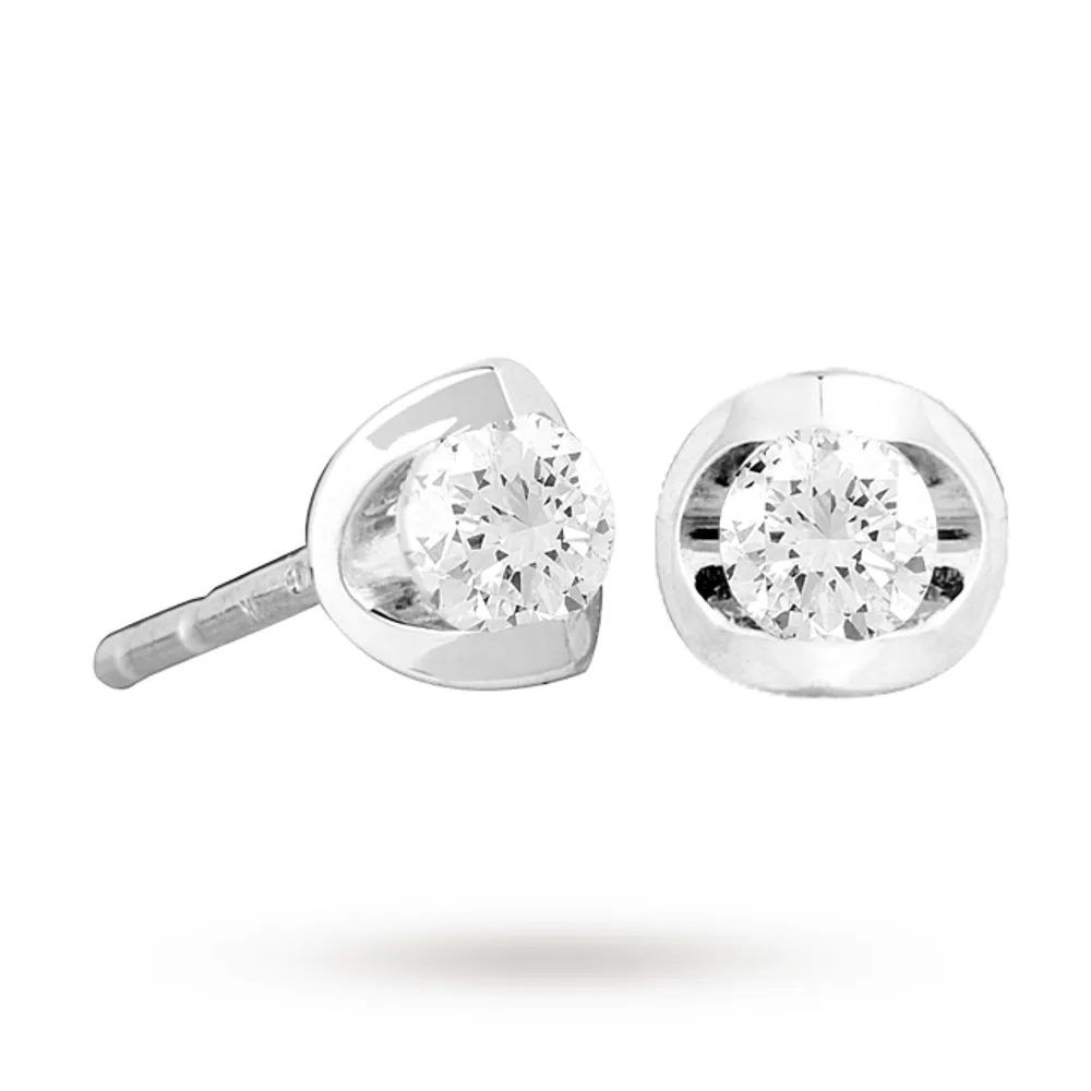 18ct Gold 0.50ct Tension Set Canadian Diamond Earrings