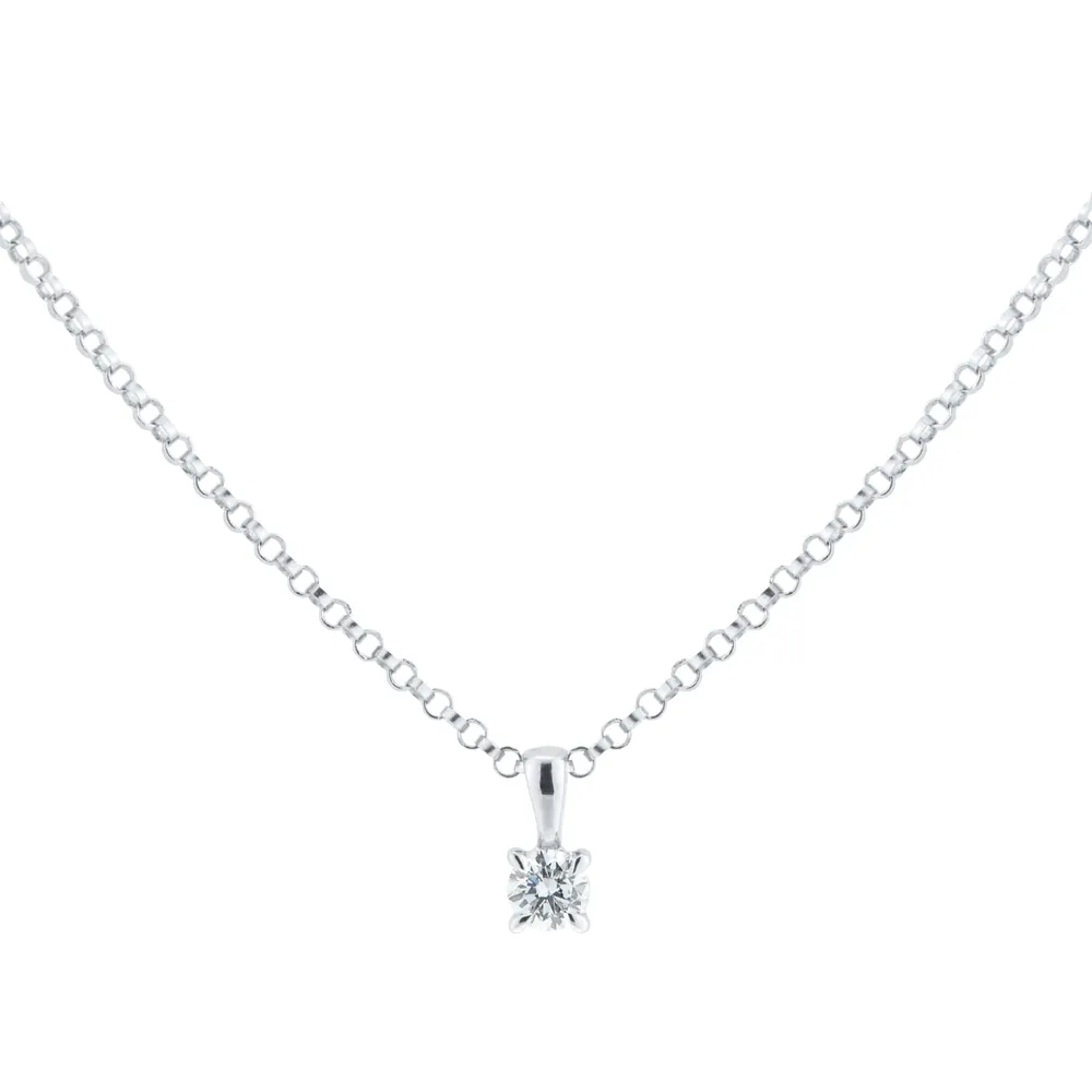18ct White Gold 0.15cttw Diamond Pendant