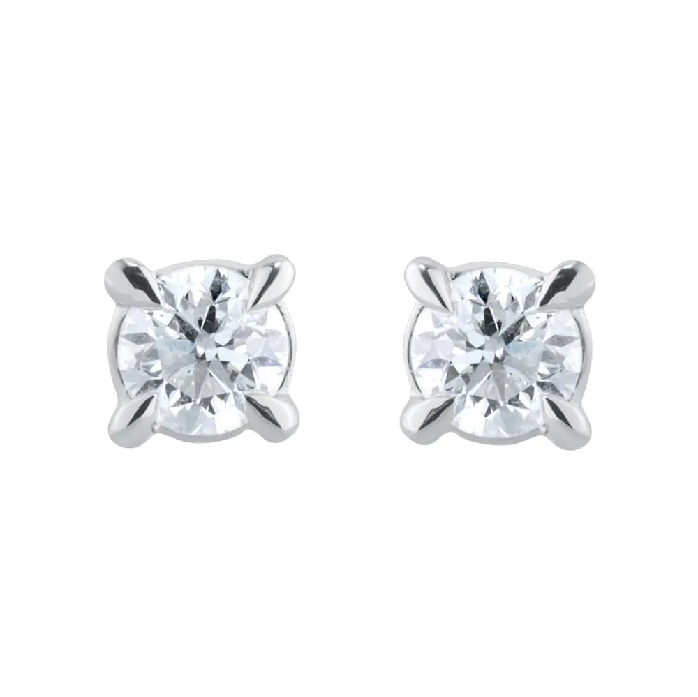 18ct White Gold 0.25cttw Diamond Stud Earrings