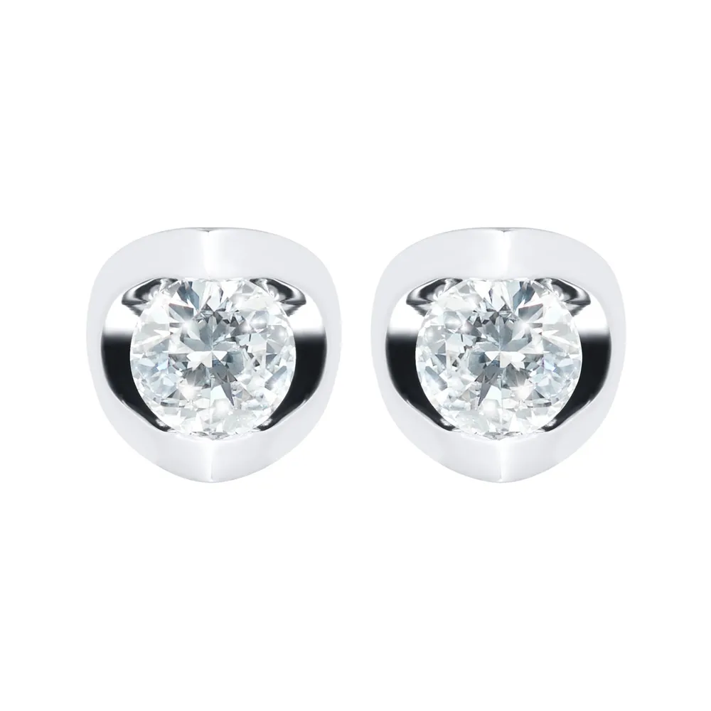 18ct White Gold 0.50cttw Tension Set Stud Earrings