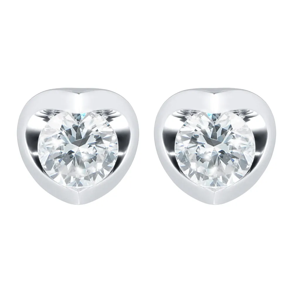 18ct White Gold 0.70cttw Tension Set Diamond Stud Earrings