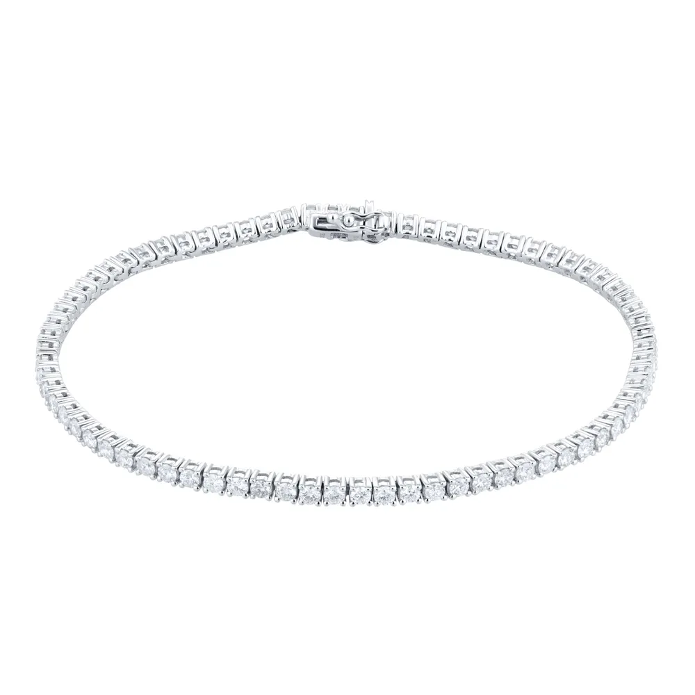 18ct White Gold 3.00cttw Diamond Line Bracelet