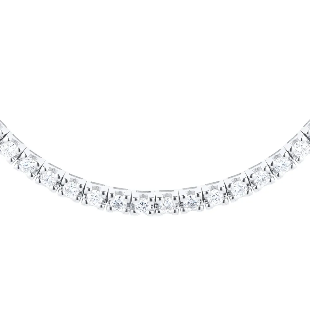 18ct White Gold 4.48ct Diamond Full Line Necklace